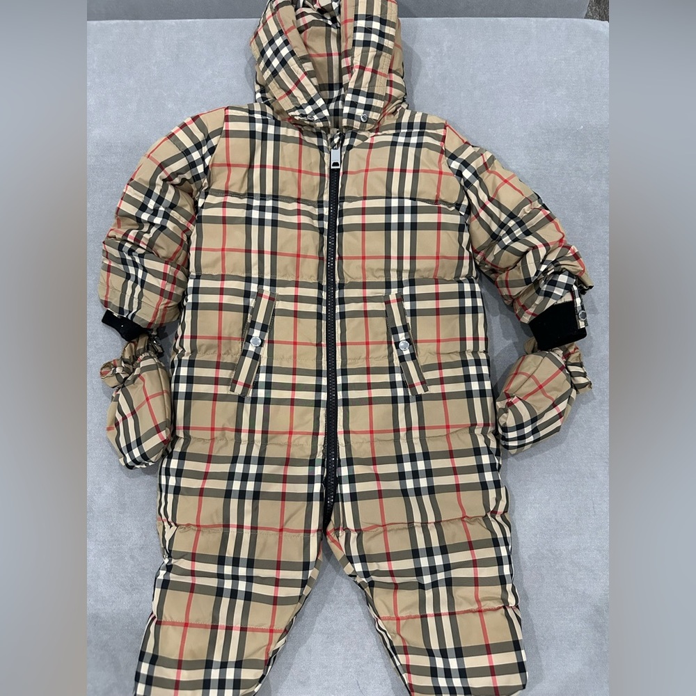 Kids Burberry winter jacket onesie